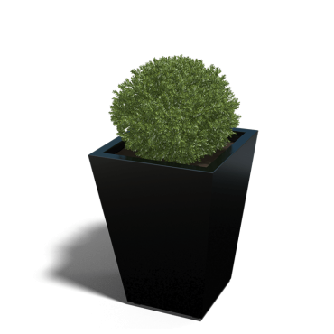 Gepoedercoat staal gelaste plantenbak Cone 60x60x80 cm (RAL9010/RAL9005/RAL7016)