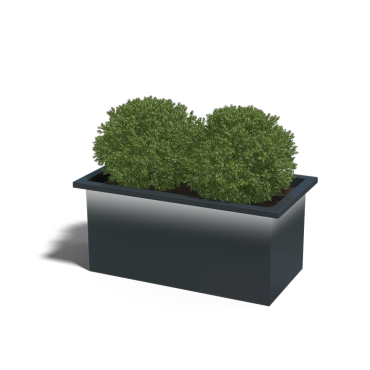 Gepoedercoat staal gelaste plantenbak Alabama met led 100x50x50 cm (RAL9010/RAL9005/RAL7016)