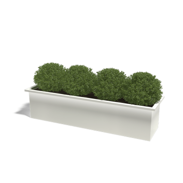 Gepoedercoat staal gelaste plantenbak Alabama met led 200x50x50 cm (RAL9010/RAL9005/RAL7016)