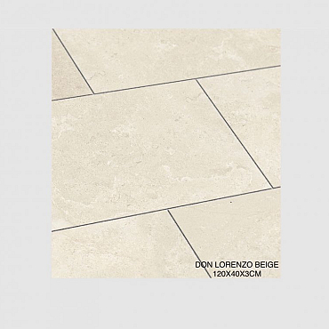 Robusto Ceramica 3.0 Don Lorenzo Beige 120x40x3 cm
