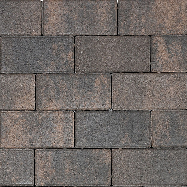 Nature top betonstraatsteen 6 cm rusty black mini facet komo