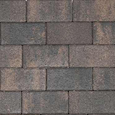 Nature top betonstraatsteen 8 cm rusty black mini facet komo