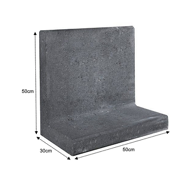 L- element 50x50x30x7 zwart
