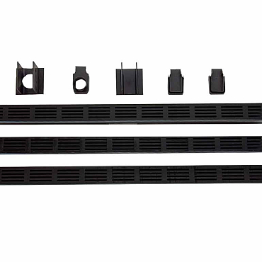 Combi-deal set ACO slimline zwart aluminium rooster