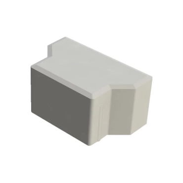 H-lijn halve steen 8 cm grijs