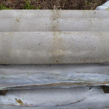 Plak schampband 20x20x90 cm 2 x afgerond grijs