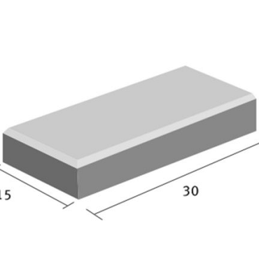 Tegels 30x15x6 cm grijs mv Komo