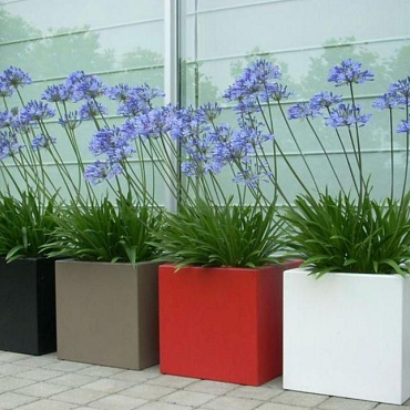 Gepoedercoat staal plantenbak Miami 100x100x30 cm Andere RAL-kleur