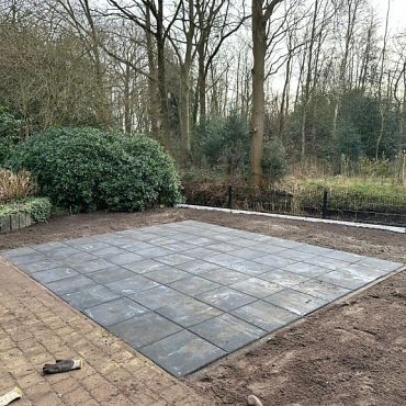 Tegel 50x50x4 cm antraciet komo