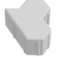 Triloc randsteen grijs 21,6x18,7/12,3 cm