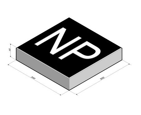 Verkeerstegel 30x30x6 cm met opdruk NP