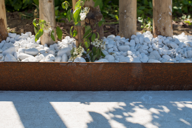 Stalen Borderrand Flexibel Corten 24x106 cm