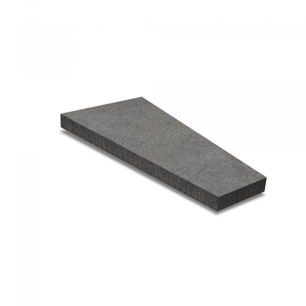 Oud Hollandse trapezium 120x60/30x8 cm Antraciet