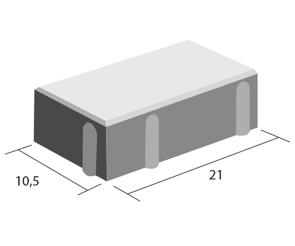 Klinker 21x10,5x8 cm zwart