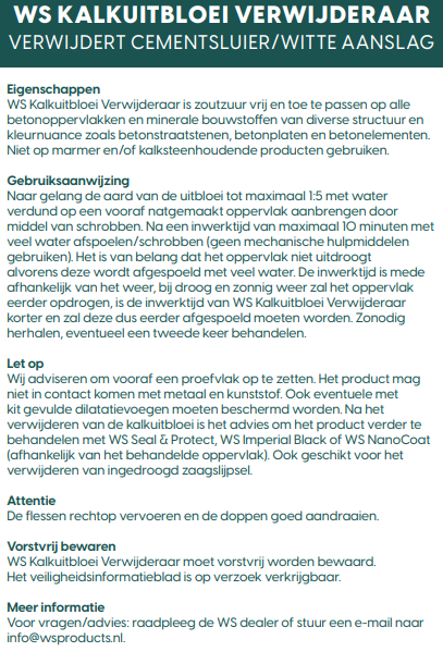 WS Kalkuitbloei Verwijderaar 1L