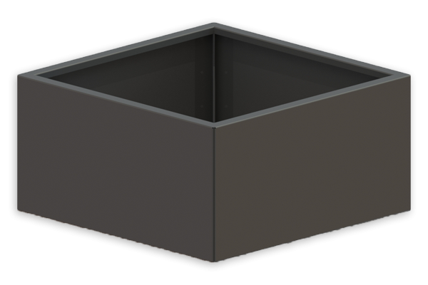 Gepoedercoat staal plantenbak Miami 100x100x50 cm ( RAL7016 )
