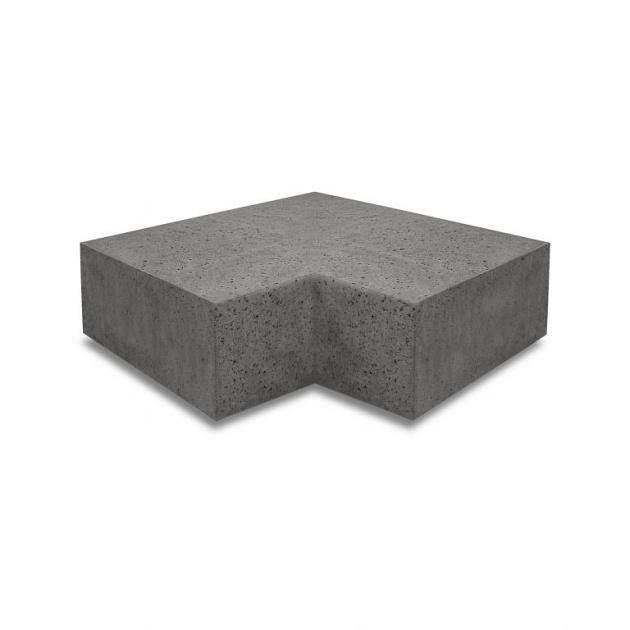 Oud Hollandse hoekstuk traptrede 37x15 cm Antraciet ( 90° binnen )