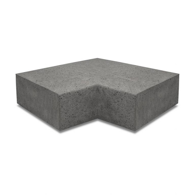 Oud Hollandse hoekstuk traptrede 40x20 cm Antraciet ( 90° binnen )