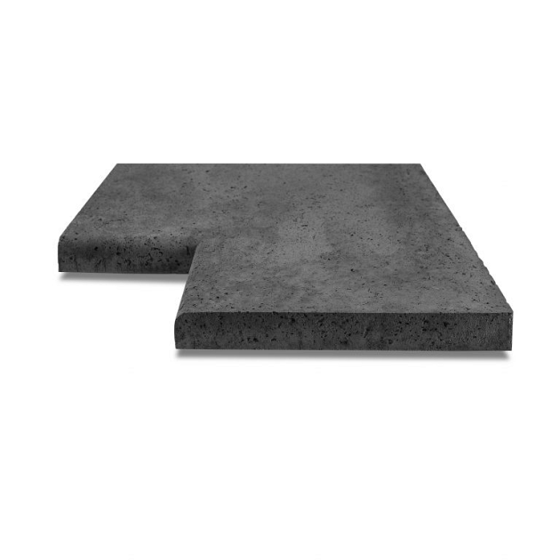 Oud Hollandse zwembadrand hoekstuk 40x5 cm Carbon ( 90° )