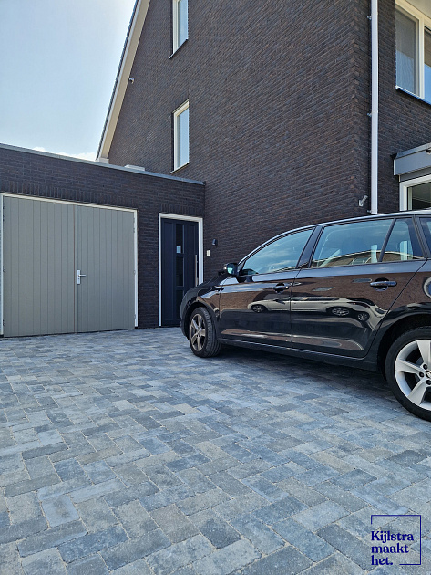 Stonique trommel betonstraatsteen 6 cm grijs/zwart