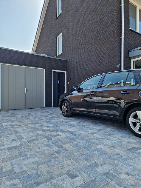 Stonique trommel betonstraatsteen 6 cm grijs/zwart