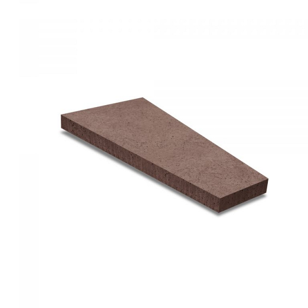 Oud Hollandse trapezium 120x60/30x8 cm Roodbruin