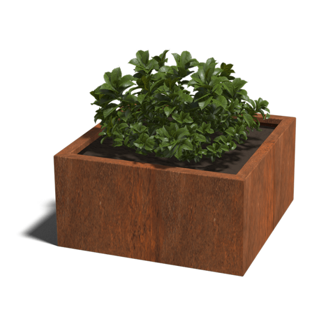 Cortenstaal gelaste plantenbak Montana 80x80x40 cm
