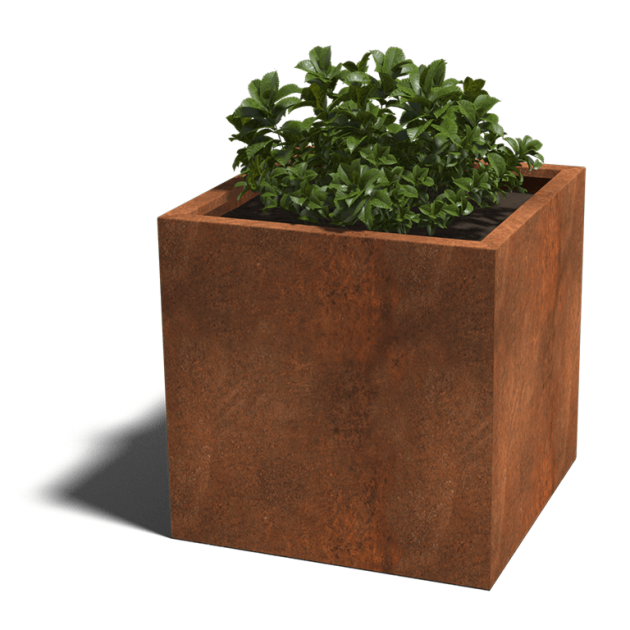 Cortenstaal gelaste plantenbak Montana 80x80x80 cm