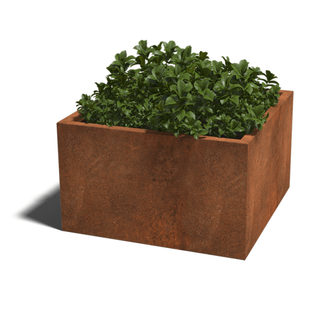 Cortenstaal gelaste plantenbak Montana 100x100x60 cm