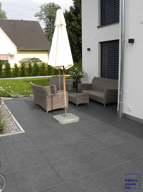 SolidSquare keramisch 60x60x3 cm puzzolato nero