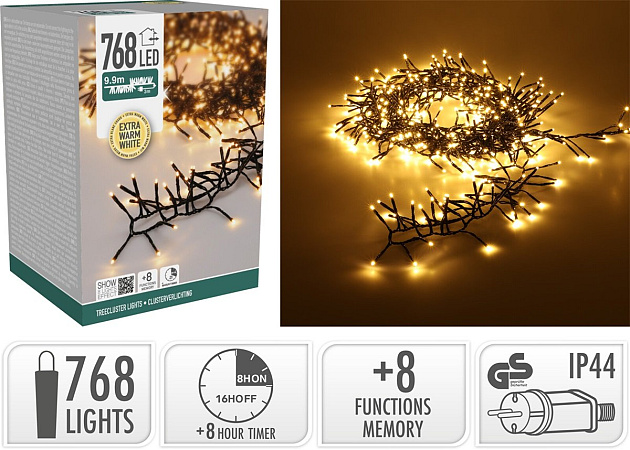 Treecluster 9,9m LED extra warm