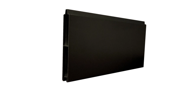 Aluminium Rabatplank v2 Zwart 178x15x2 cm