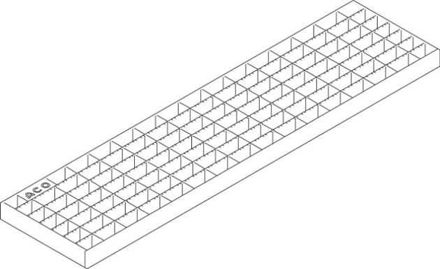 ACO Highline Maasrooster Verzinkt 30/10, L=100cm
