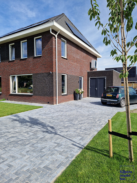 Stonique trommel dikformaat 6 cm grijs/zwart