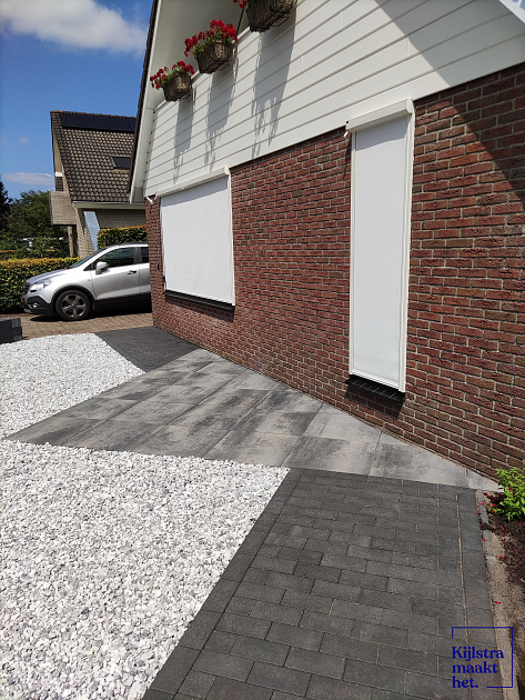 Patio brick 8 cm black TOP komo