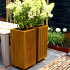 Cortenstaal plantenbak Miami 40x40x60 cm