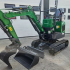 Minikraan 1,2 ton incl. 3 bakken