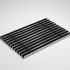 Schoonloopmat aluminium met tapijtstroken antraciet 60x40x2cm