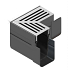 ACO Slim-Line hoekstuk incl. Aluminium rooster