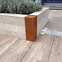 Stapelblok afdek hoek 15x15x43 cm Corten