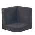 L-Hoeksteen Zwart 40x40x40cm
