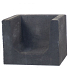 U-Hoeksteen Zwart 40x50x40cm