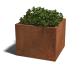 Cortenstaal gelaste plantenbak Montana 100x100x80 cm