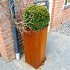 Cortenstaal plantenbak Miami 30x30x80 cm