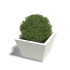 Gepoedercoat staal gelaste plantenbak Cone 60x60x40 cm (RAL9010/RAL9005/RAL7016)