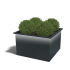 Gepoedercoat staal gelaste plantenbak Alabama met led 120x120x80 cm (RAL9010/RAL9005/RAL7016)