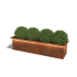 Cortenstaal gelaste plantenbak Alabama met Led 200x50x50 cm