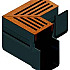 ACO Slim-Line hoekst.incl. Corten rooster