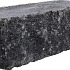 Splitrock hoekstuk trommel 29x13x11 cm grijs/zwart geknipte kopse kant