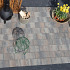 Patio square 20x30x6 cm tricolore